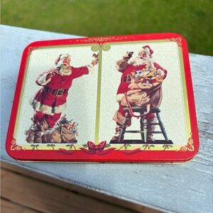 1994 Coca Cola Nostalgic Playing Cards 2 Complete Decks in Decorative Tin